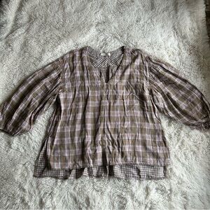 Plaid Boho Blouse